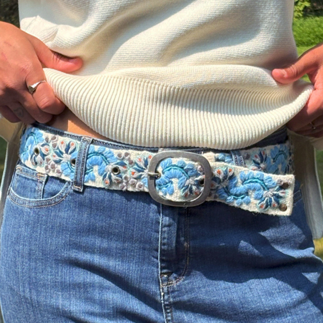 Blue Serenade Wool Belt- Assorted Sizes
