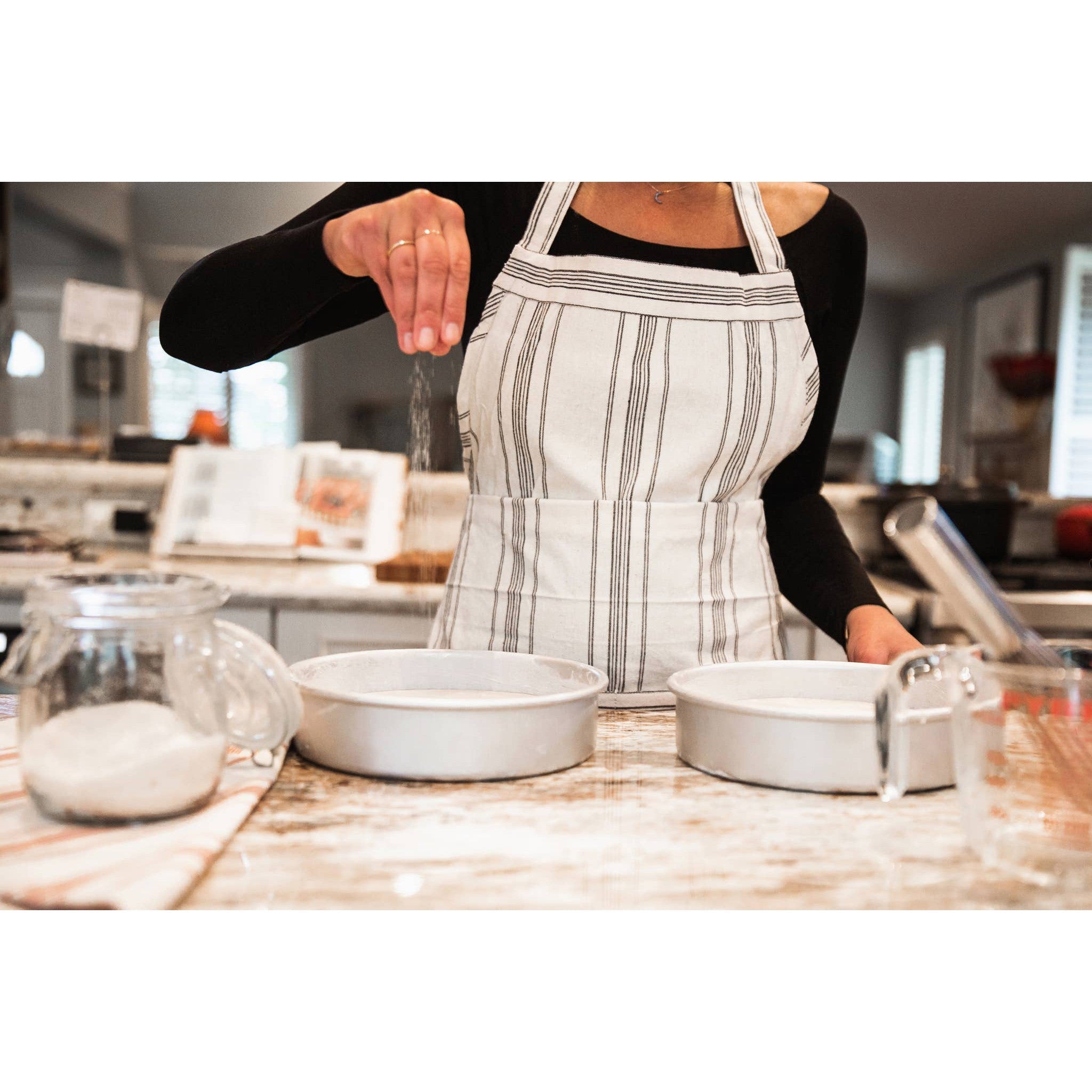 Blue Striped Cotton Apron- Assorted Sizes