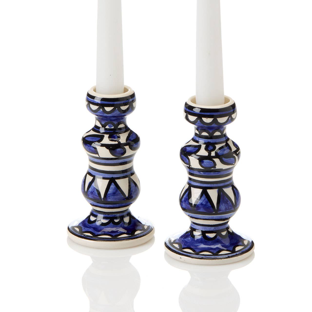 Blue West Bank Candle Holder- Sold Individually