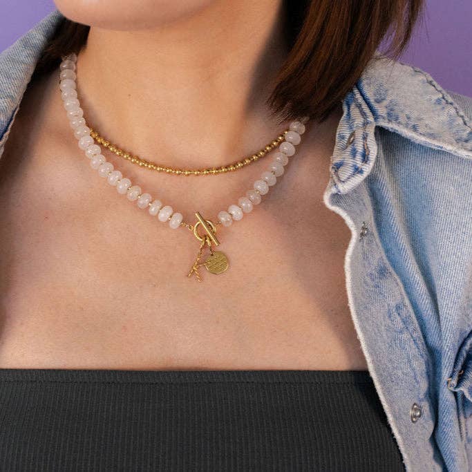 Bold Gemstone Beaded Necklace- Assorted Colors- Sold Individually