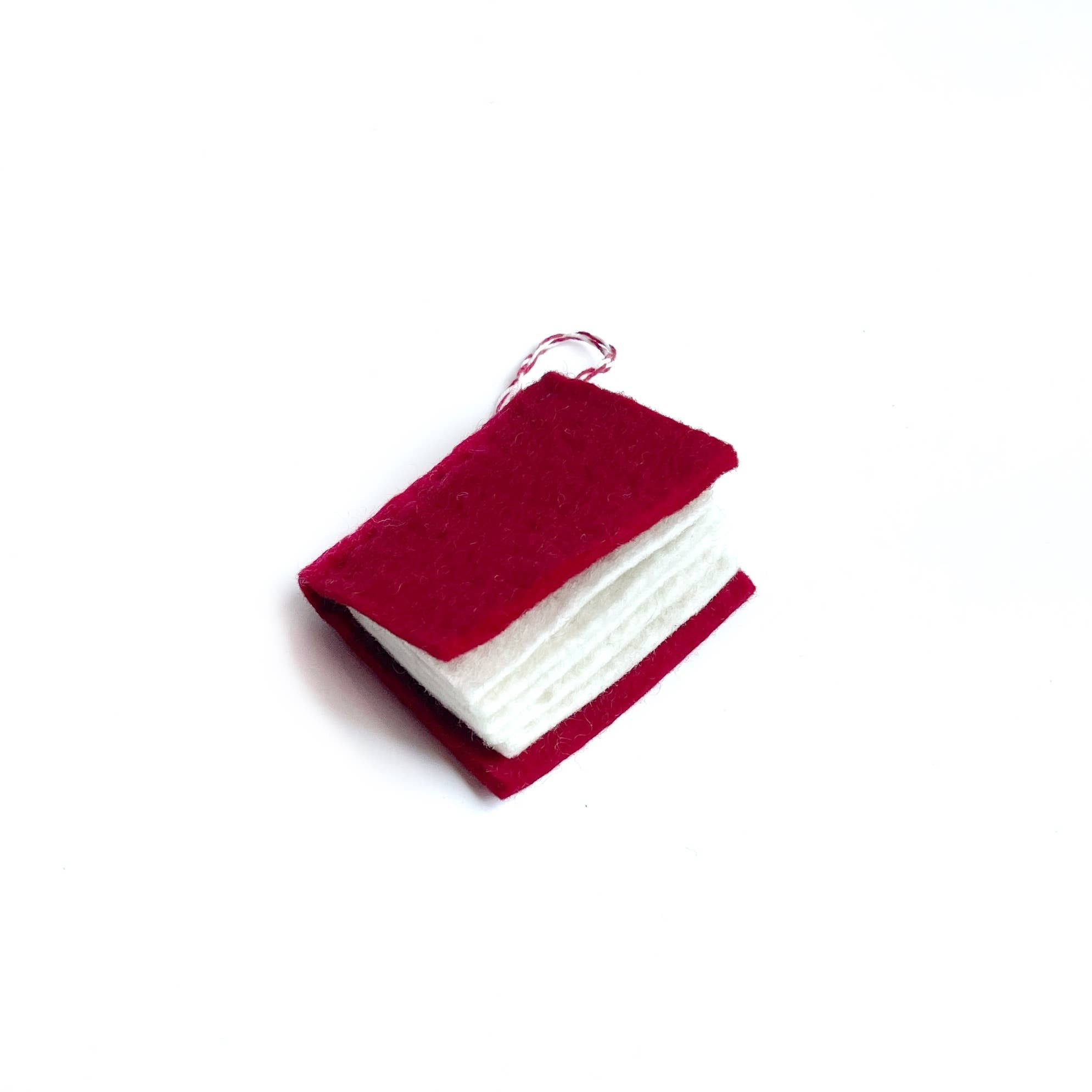 Book Felt Wool Christmas Ornament