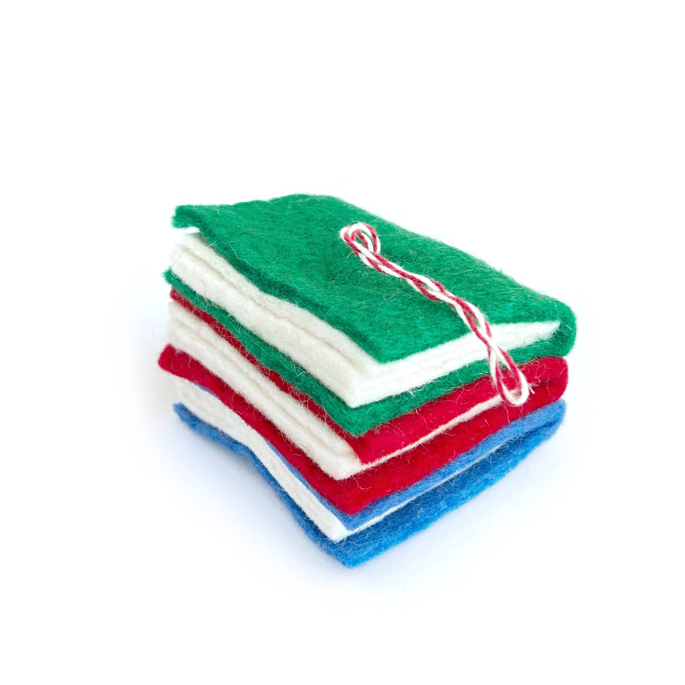 Book Stack Felt Wool Ornament 