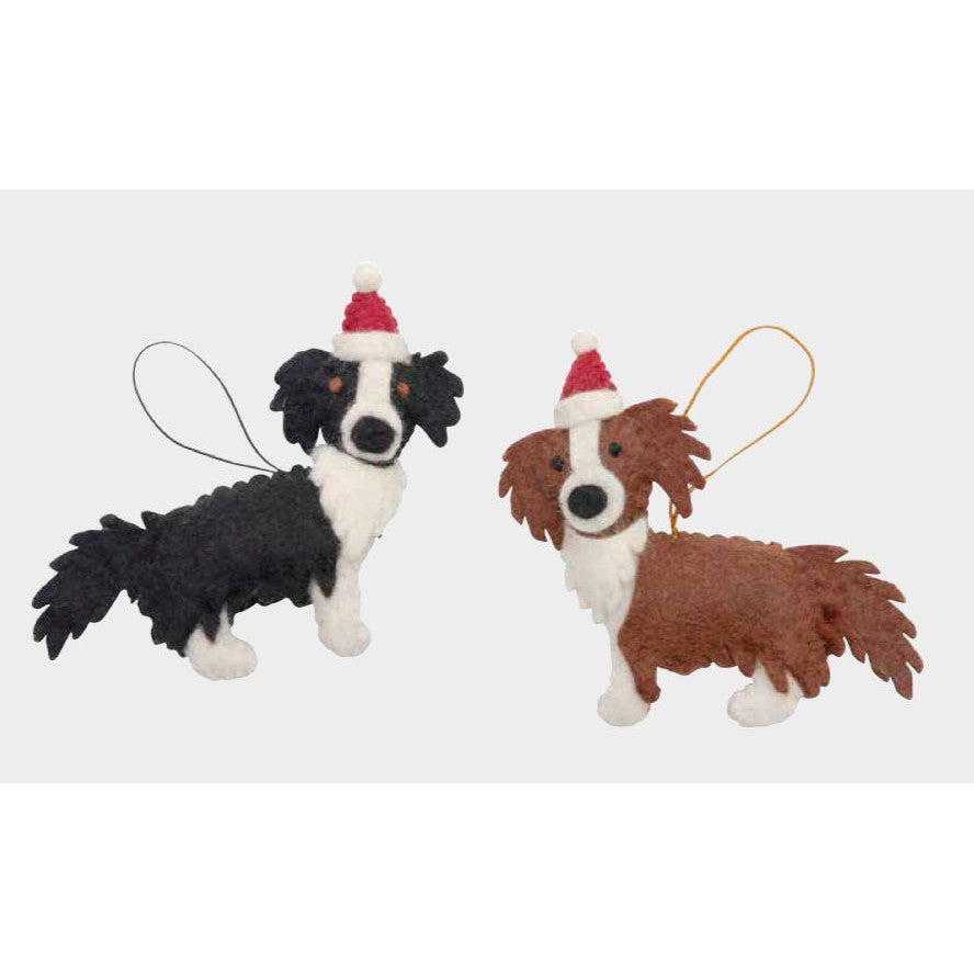 Border Collie Ornament- Sold Individually