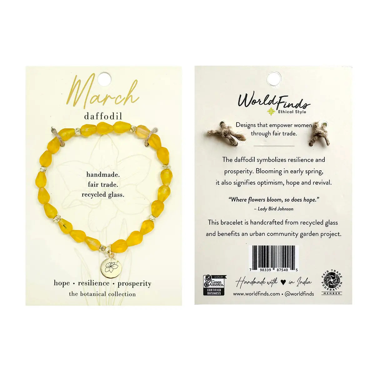 Botanical Collection Bracelet- Assorted Months- Sold Individually