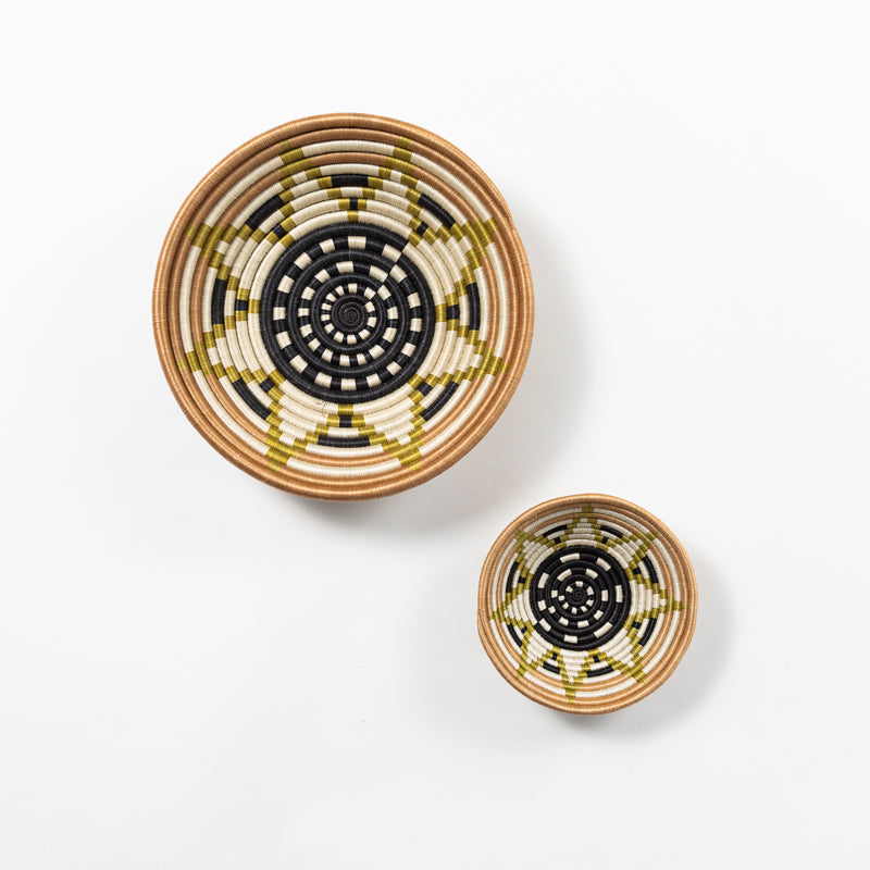 Boutique Vestine Green Woven Bowl- Assorted Sizes