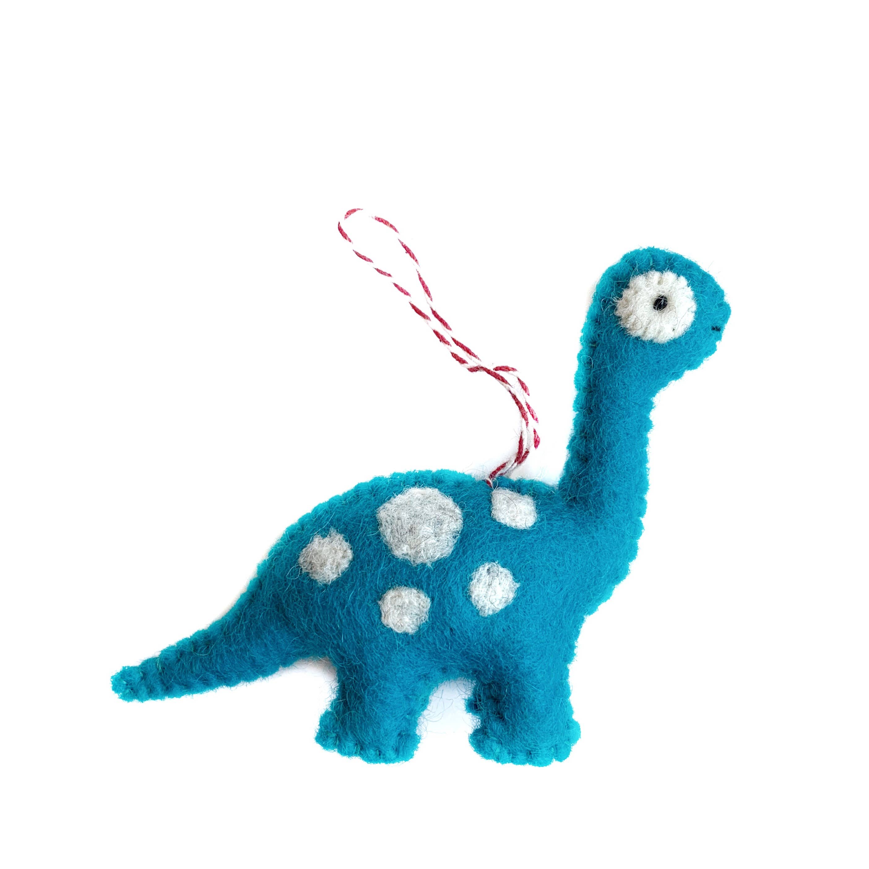 Brachiosaurus Felt Wool Dinosaur Christmas Ornament