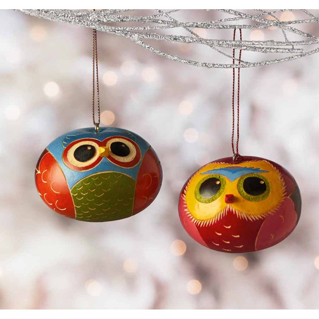 Brilliant Owl Ornament- Assorted Colors