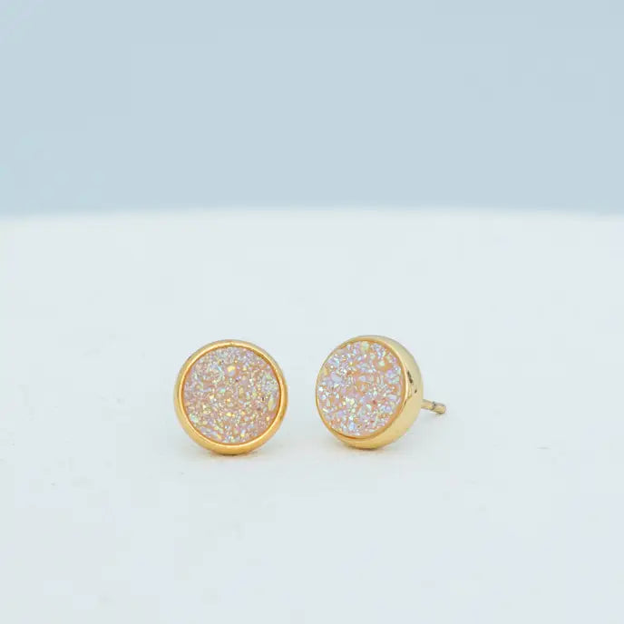 Brittany White Agate Studs