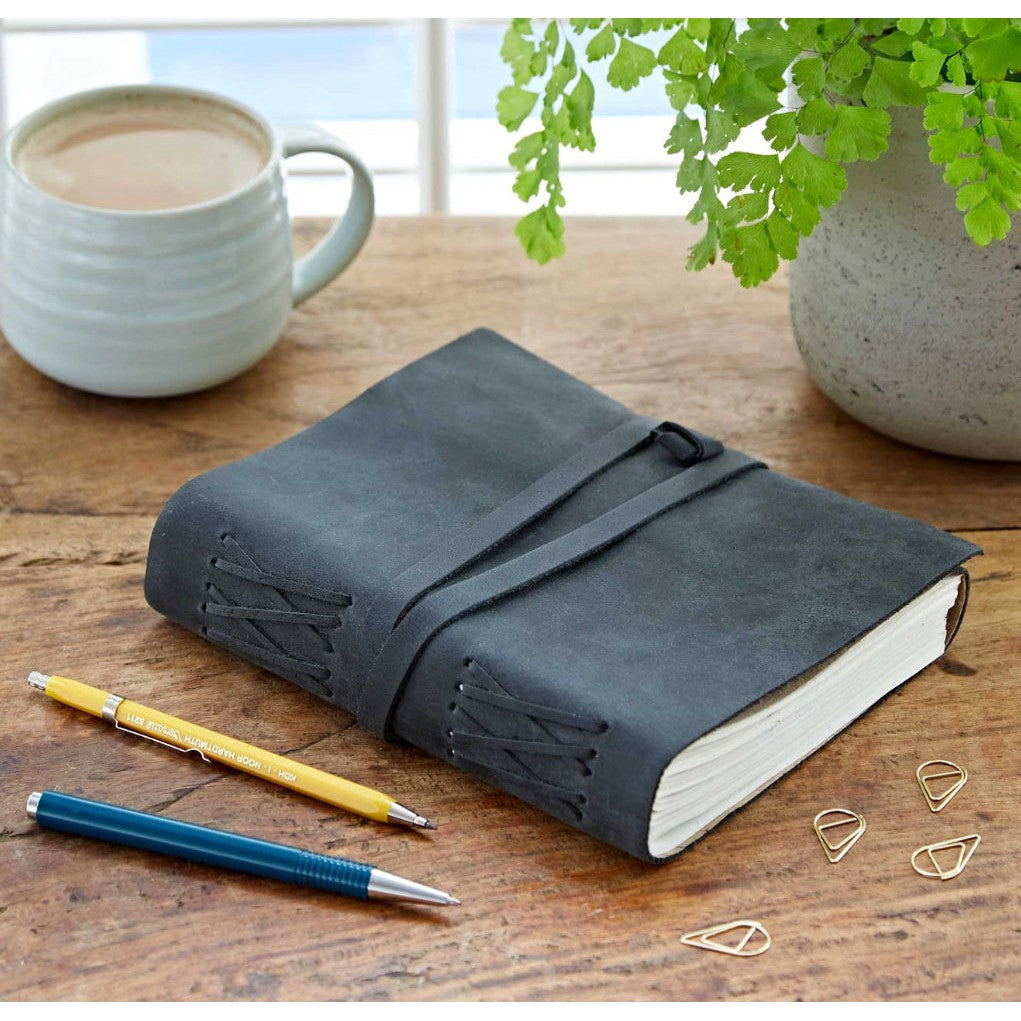 Buffalo Leather Journal - Unlined Notebook - Assorted Colors
