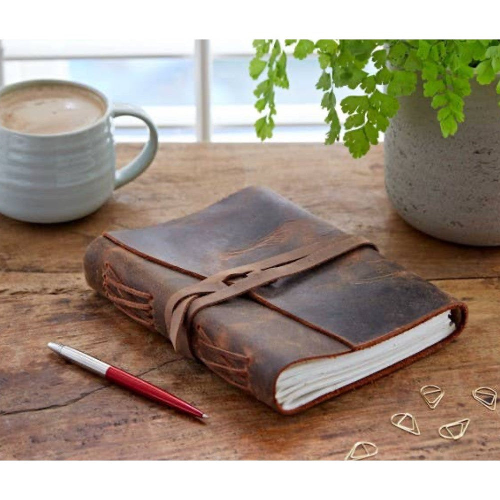 Buffalo Leather Wraparound Journal- Assorted Sizes