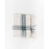 Cabin Hatch Cotton Hand Towel - Natural with Navy
