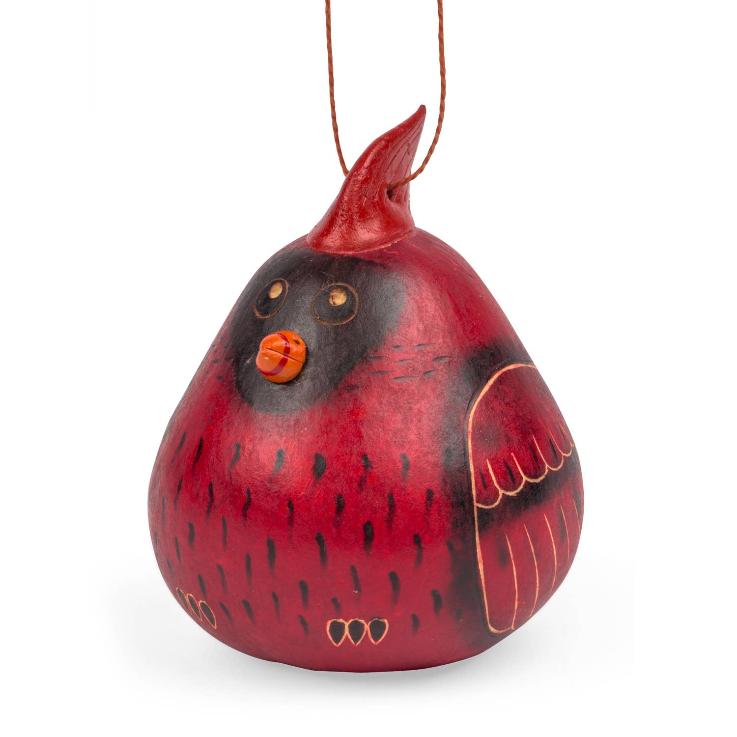 Cardinal Gourd Ornament