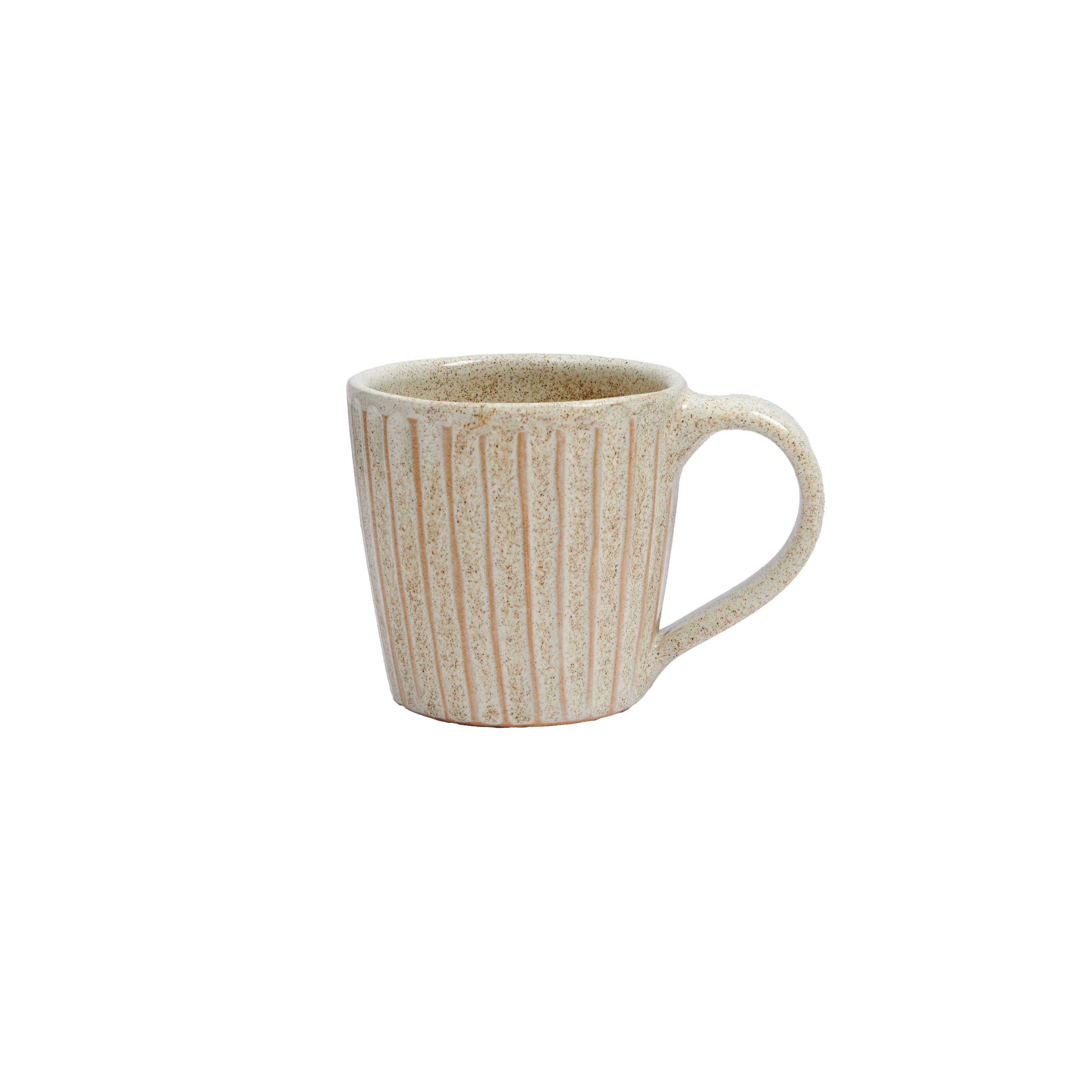 Ceramic Stripe Mug- Assorted Colors- Sold Individually