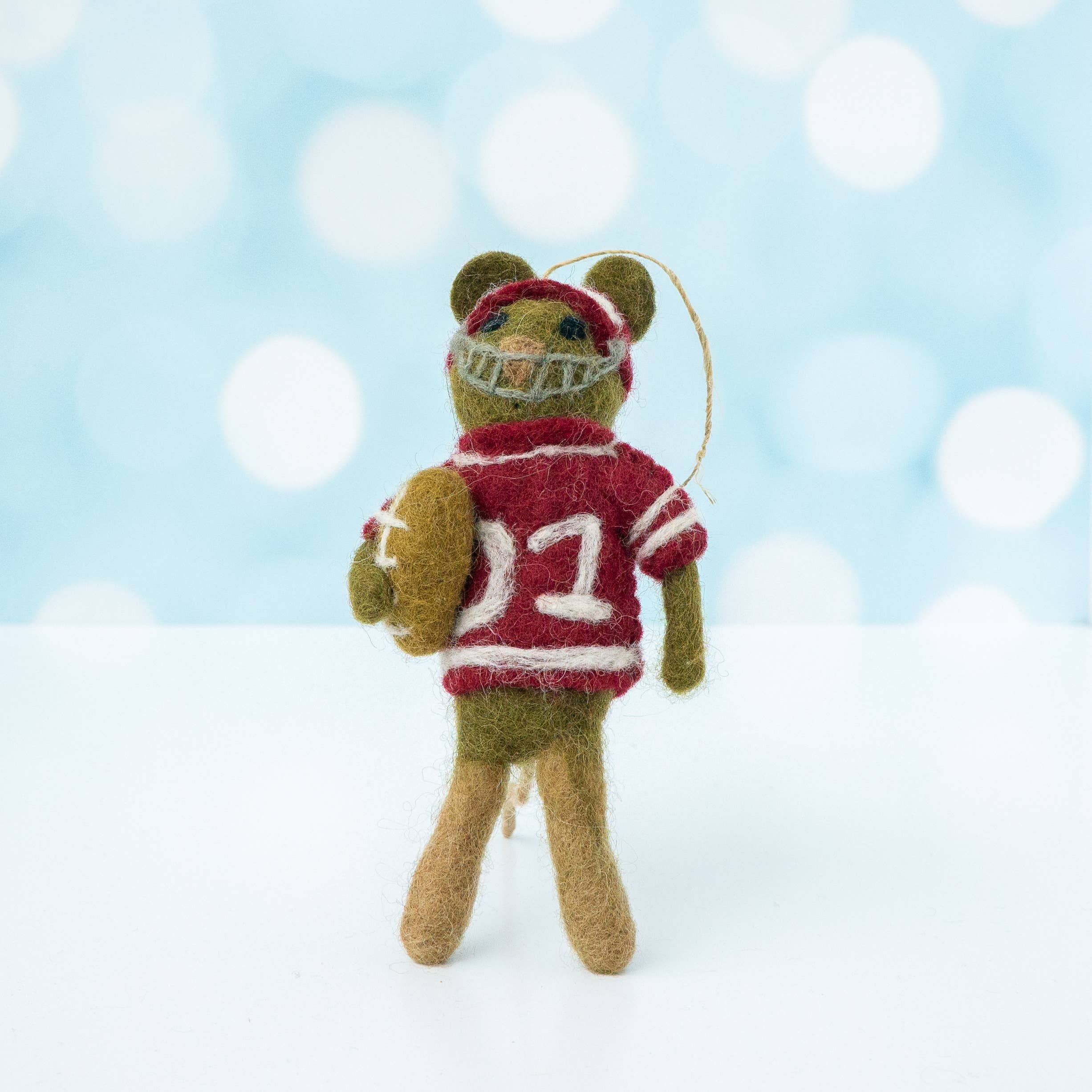 Cheery Mouse Eco Ornaments/Fresheners Collection: Football