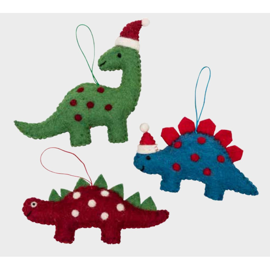 Christmas Dinosaurs Ornament - Sold Individually