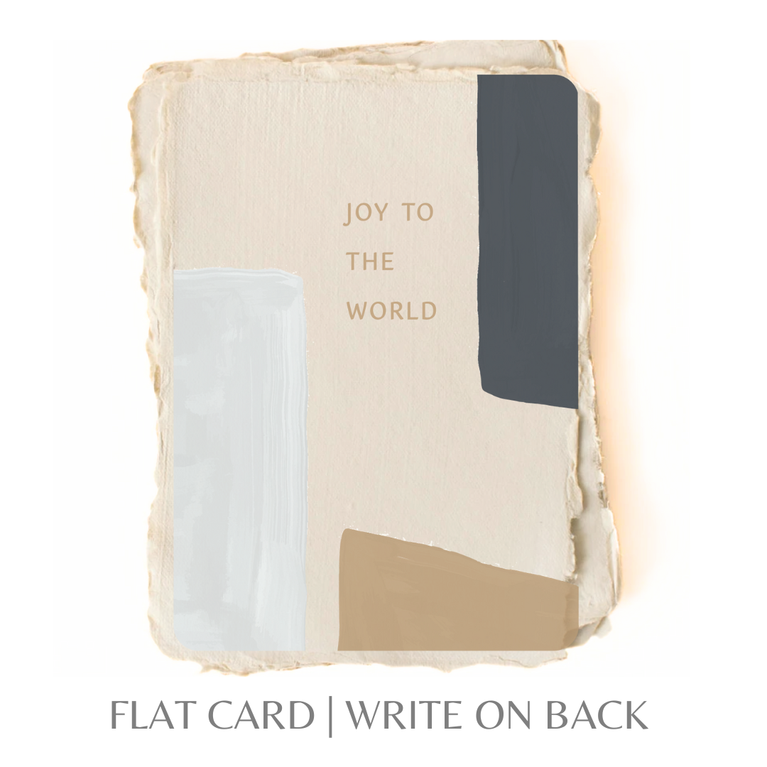 Christmas Greeting Card | Joy to the World Abstract Art Card