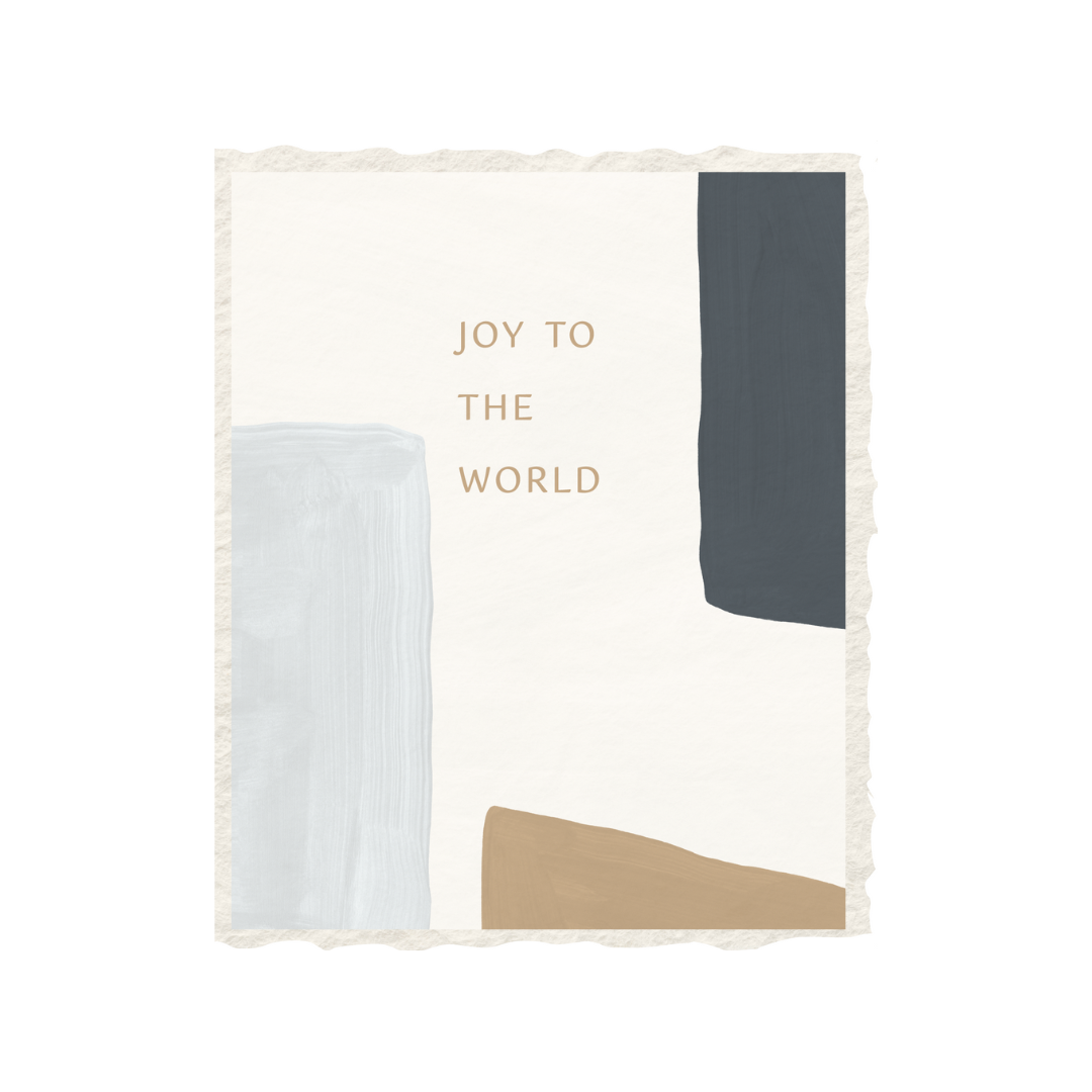 Christmas Greeting Card | Joy to the World Abstract Art Card