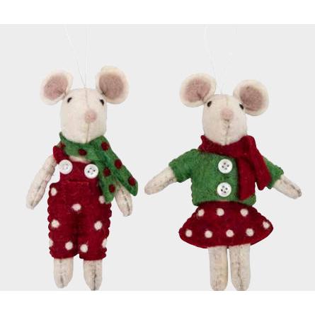 Christmas Mouse Ornament- Assorted Styles- Sold Individually