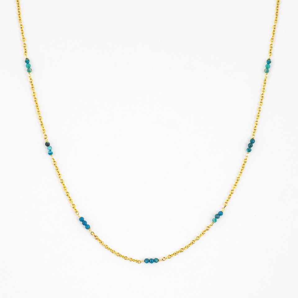 Chrysocolla and Chain Strand