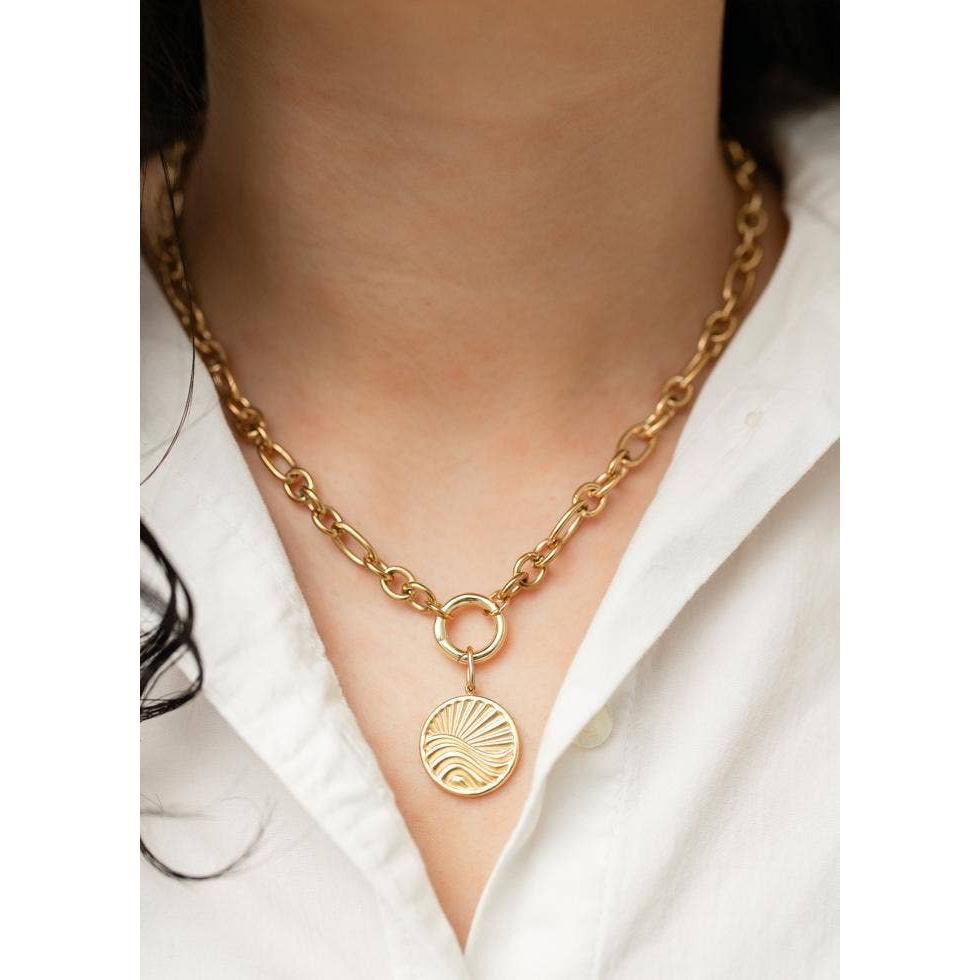 Chunky Gold Charm Necklace