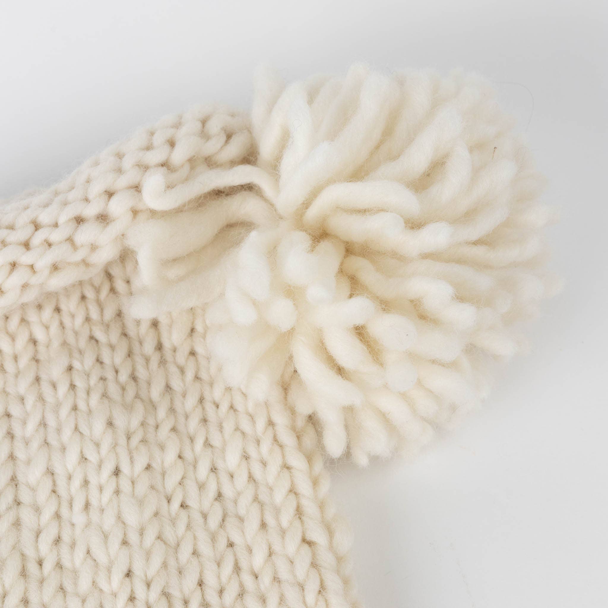 Chunky Knit Christmas Stocking - Cream