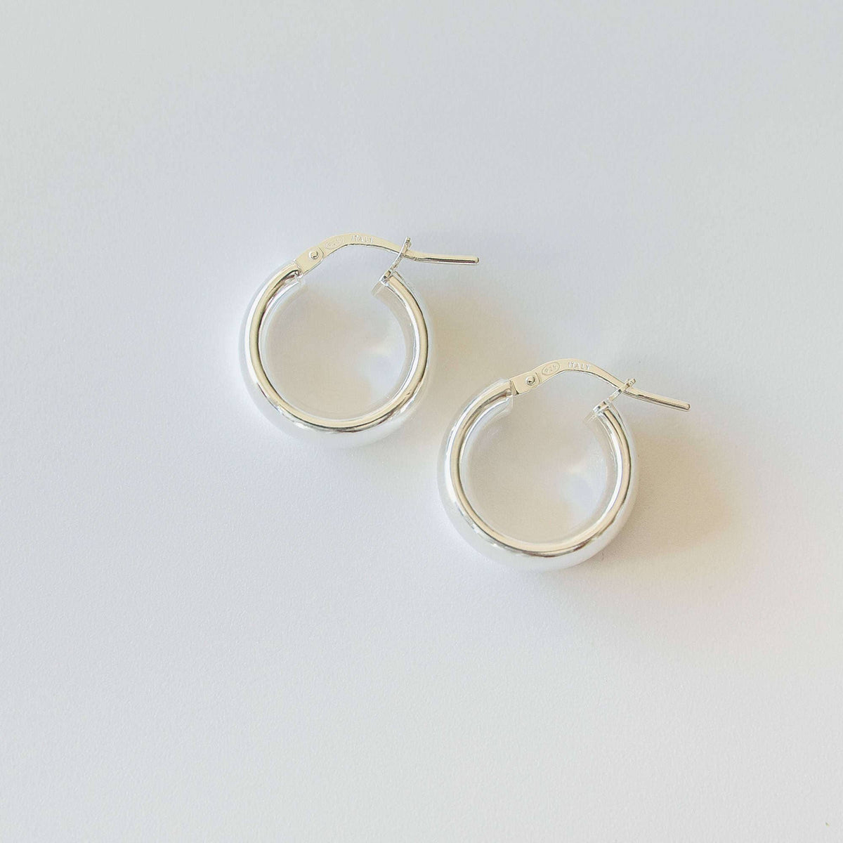 Chunky Sterling Silver Hoops