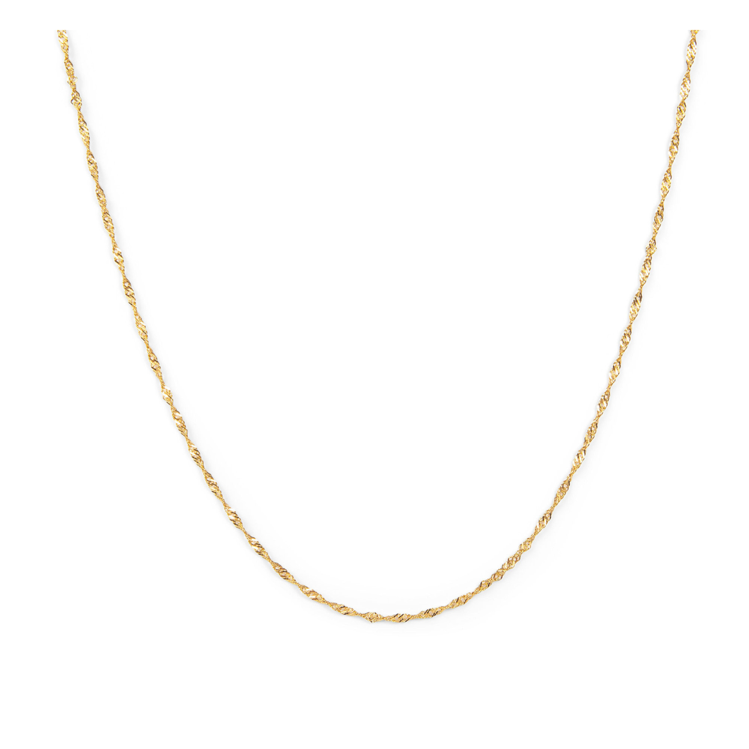 Classic Gold Chain Necklace - Twist Chain