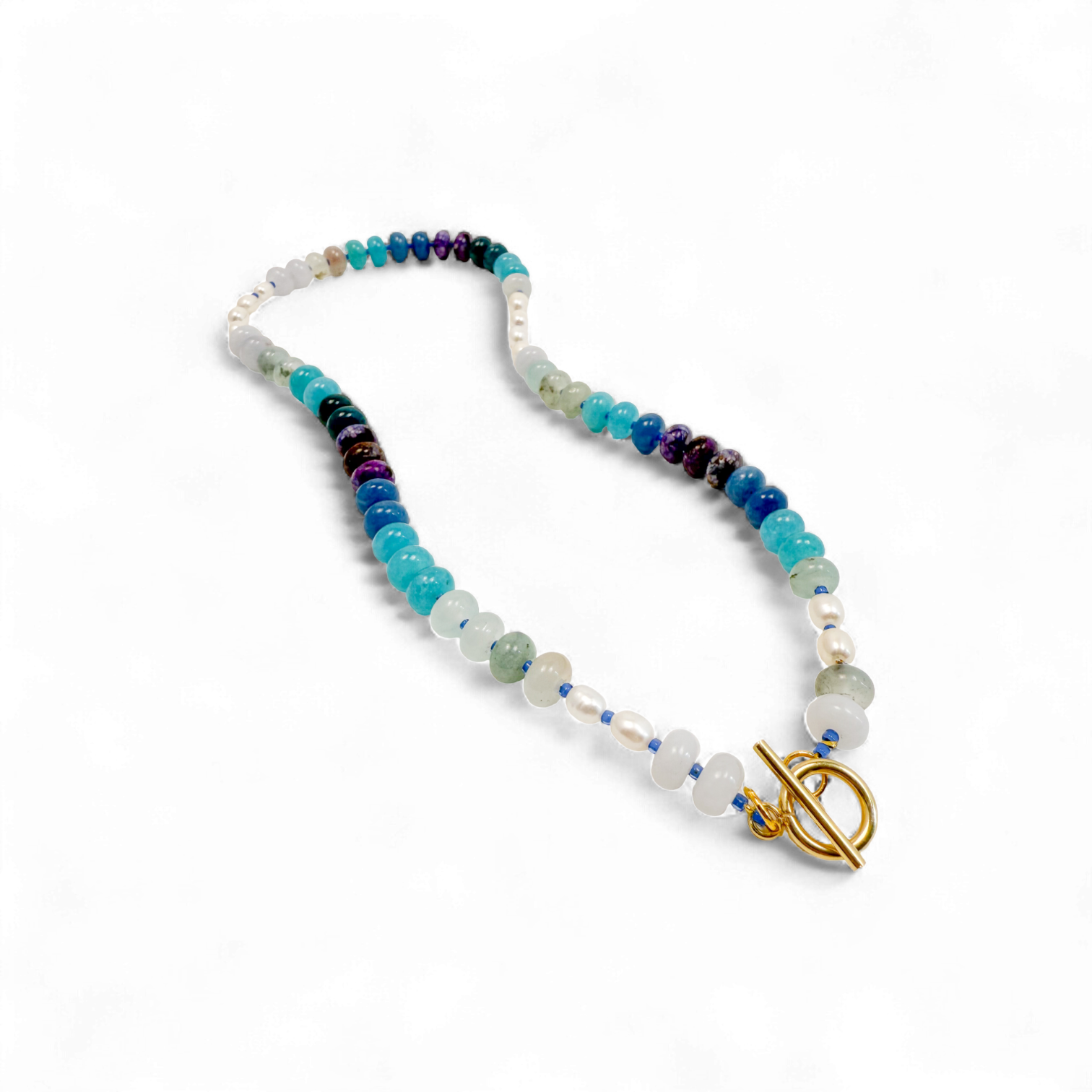 Coastal Glow Freshwater Pearl & Gemstone Beaded Necklace