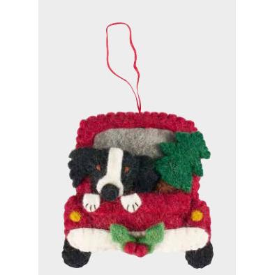 Collie in Truck Ornament
