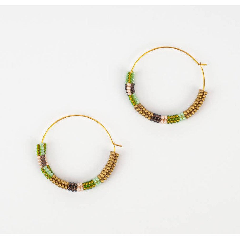 Color Block Hoop Earrings- Assorted Colors
