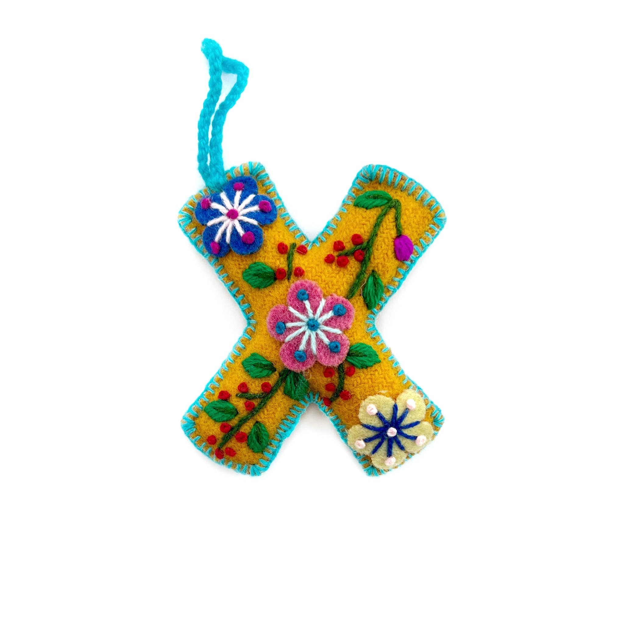 Colorful Letter Ornament Bundle FTWXYZ, 6 Pack