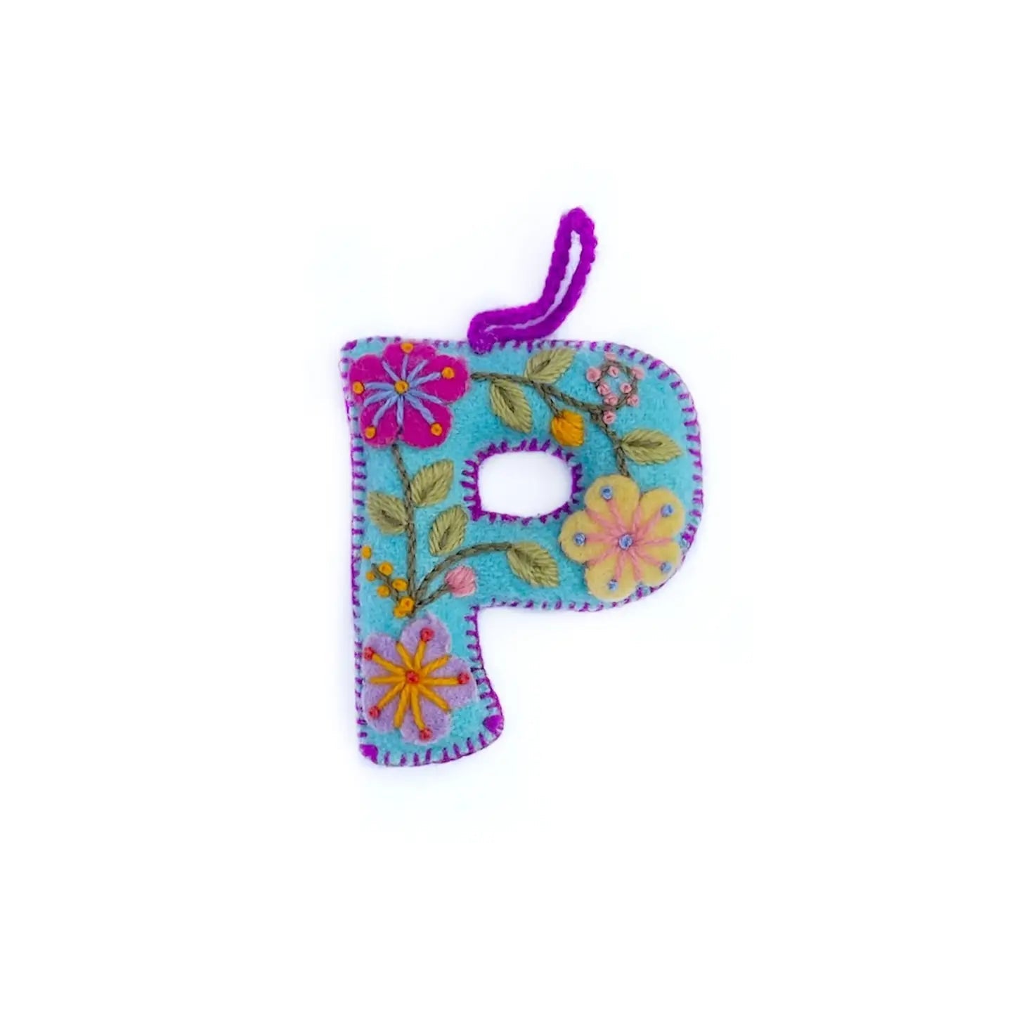 Colorful Letter Ornament- Sold Individually