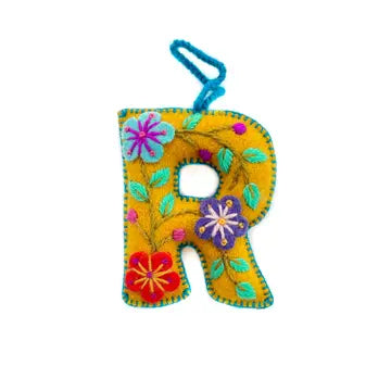 Colorful Letter Ornament- Sold Individually