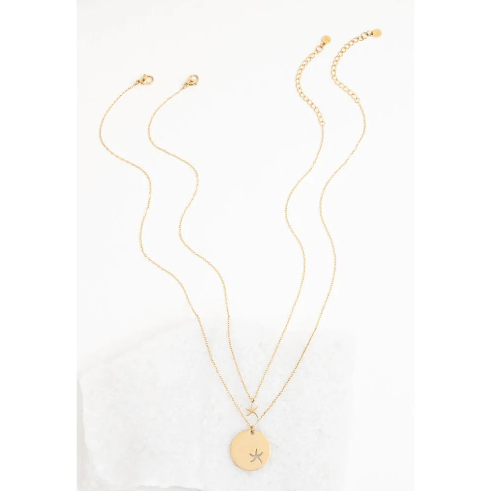Community Starfish Pendant Necklace Set- Assorted