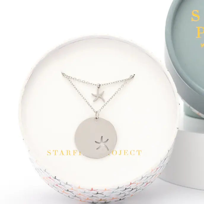 Community Starfish Pendant Necklace Set- Assorted