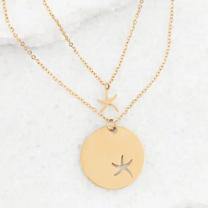 Community Starfish Pendant Necklace Set- Assorted