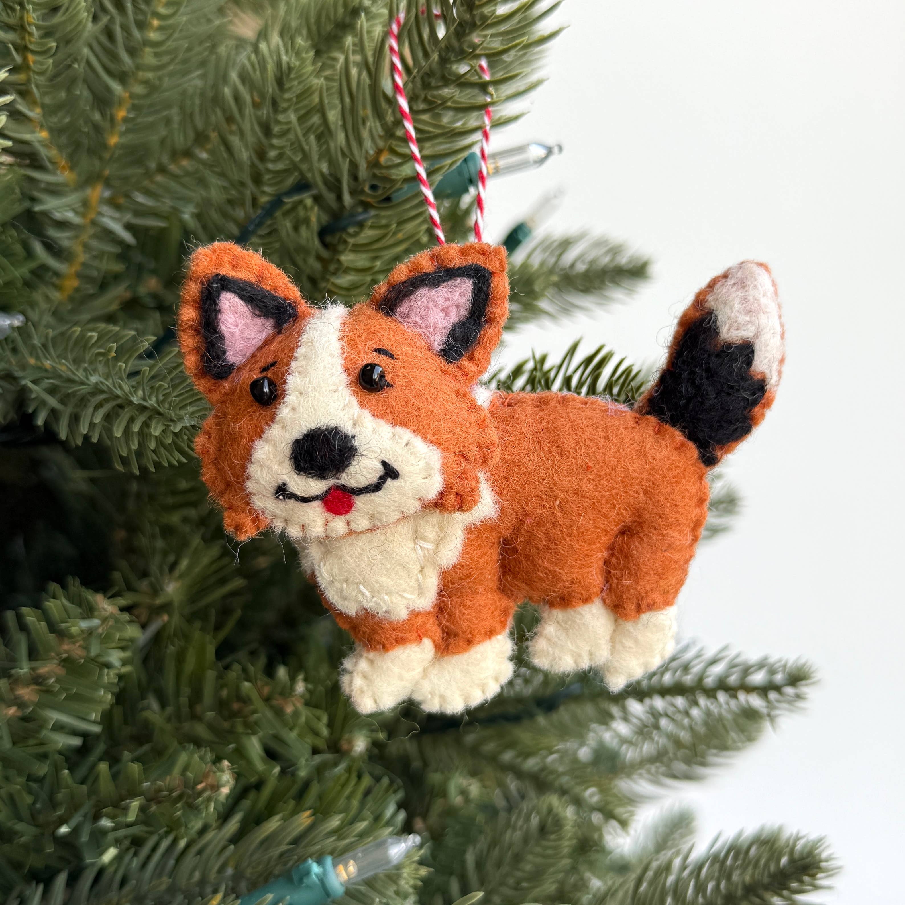 Corgi Dog Felt Wool Ornament