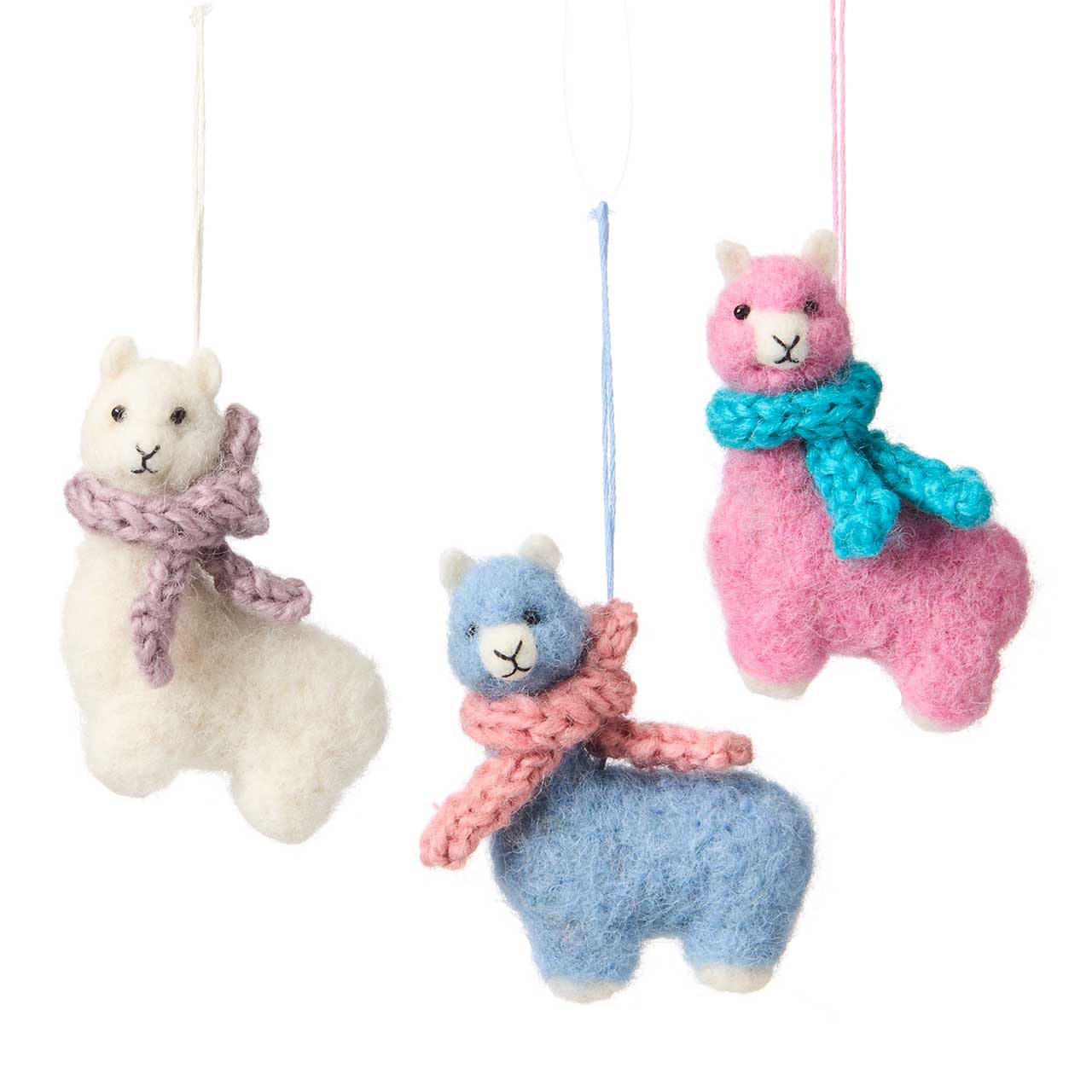 Cozy Llama Christmas Ornament- Assorted Colors- Sold Individually