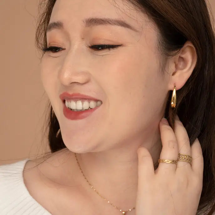 Crescent Moon Thread Drop Earrings- Assorted
