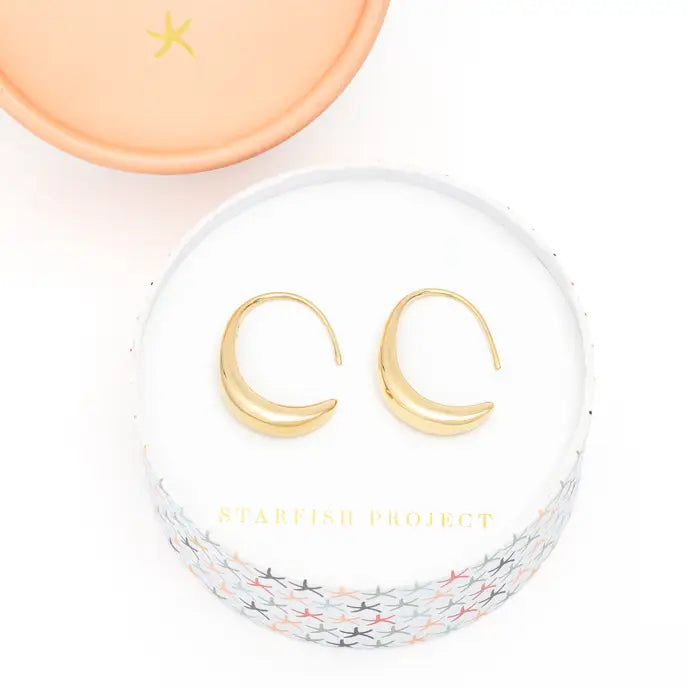 Crescent Moon Thread Drop Earrings- Assorted