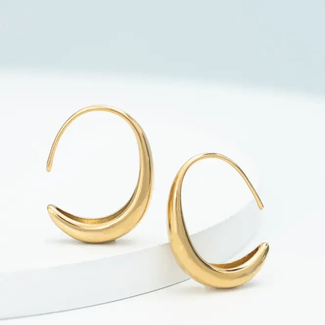 Crescent Moon Thread Drop Earrings- Assorted