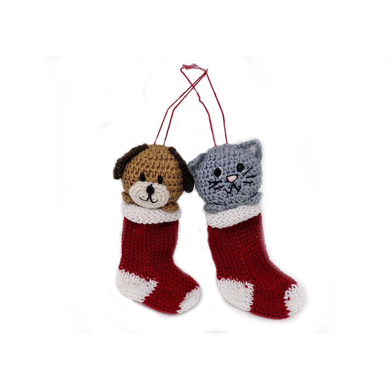 Crochet Puppy and Kitten Ornaments - Sold Individually