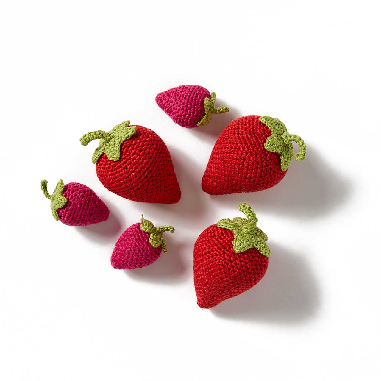 Crochet Strawberries- Assorted Colors and Sizes- Sold Individually