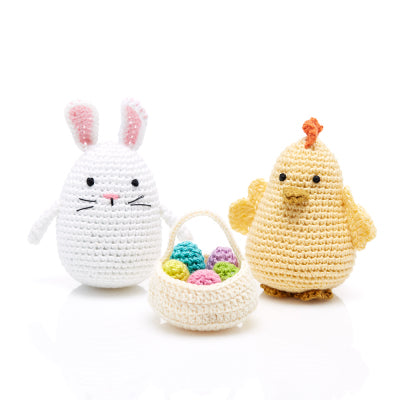 Crocheted Easter Bunny/Chick/Basket- Sold Individually