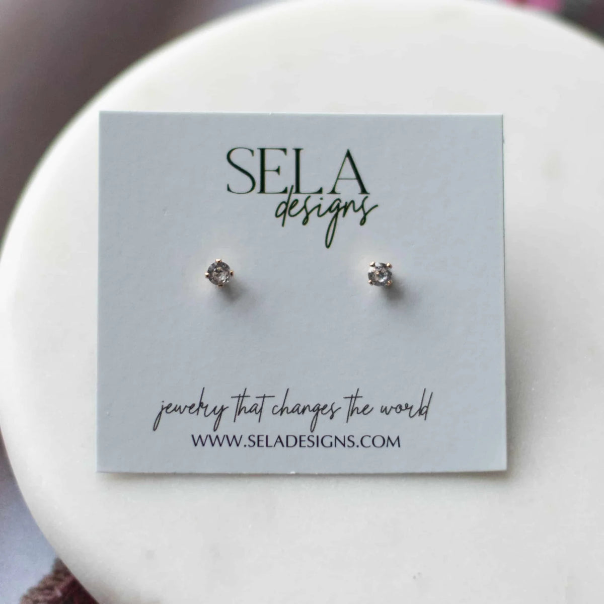 Crystal Stud Earrings- Assorted Stones/Posts