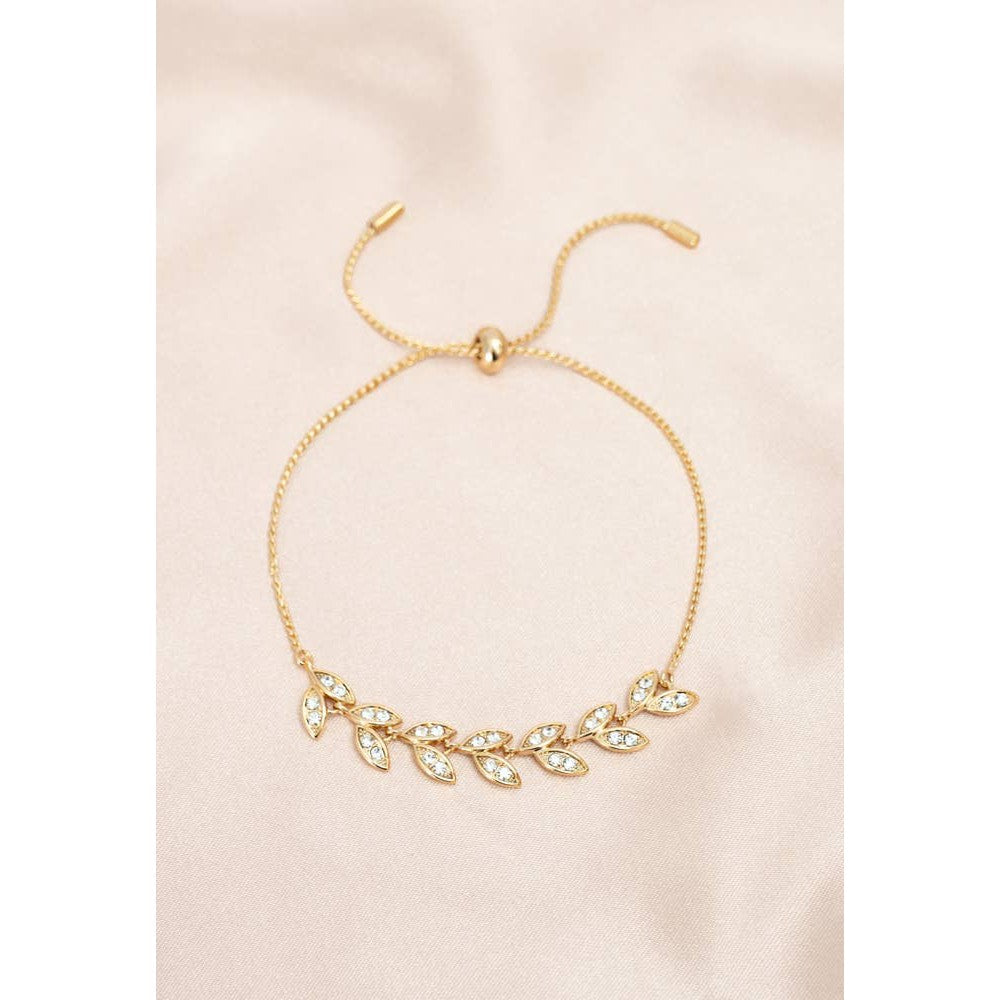 Crystal Vine Zircon and Gold Bracelet