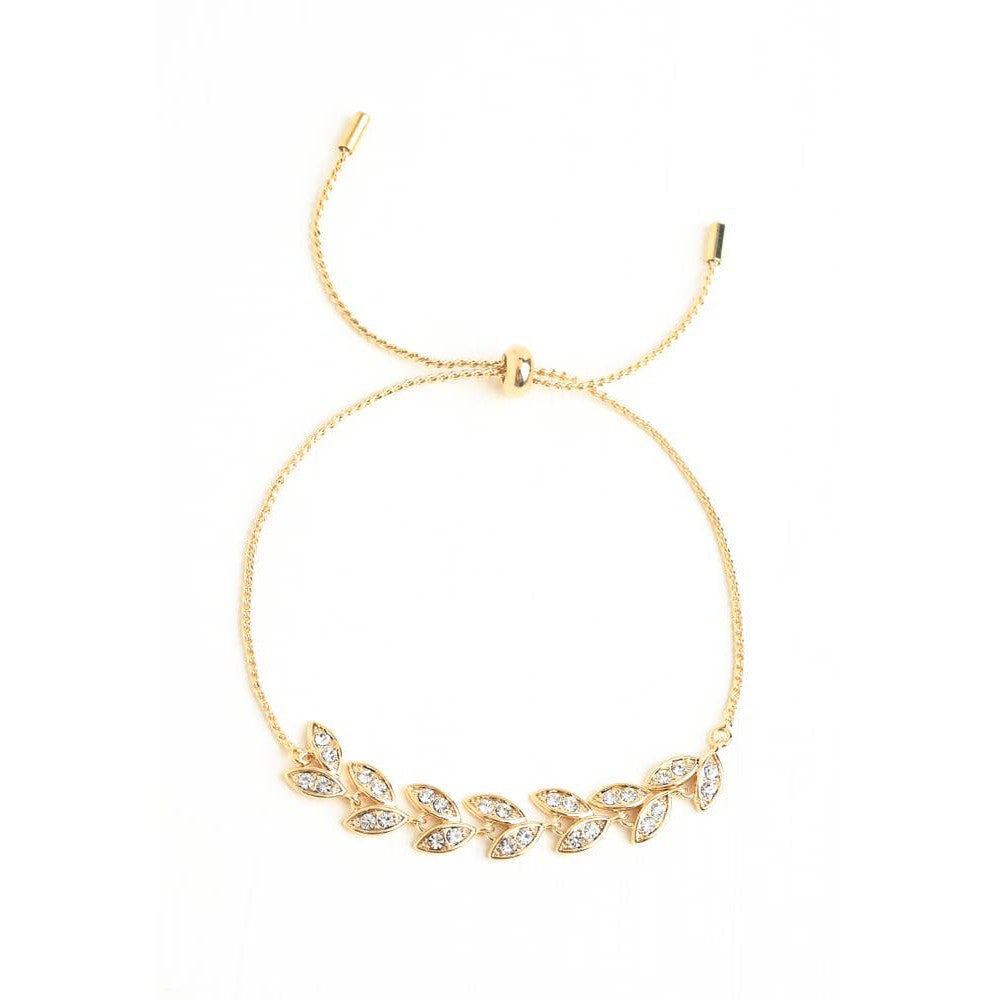 Crystal Vine Zircon and Gold Bracelet