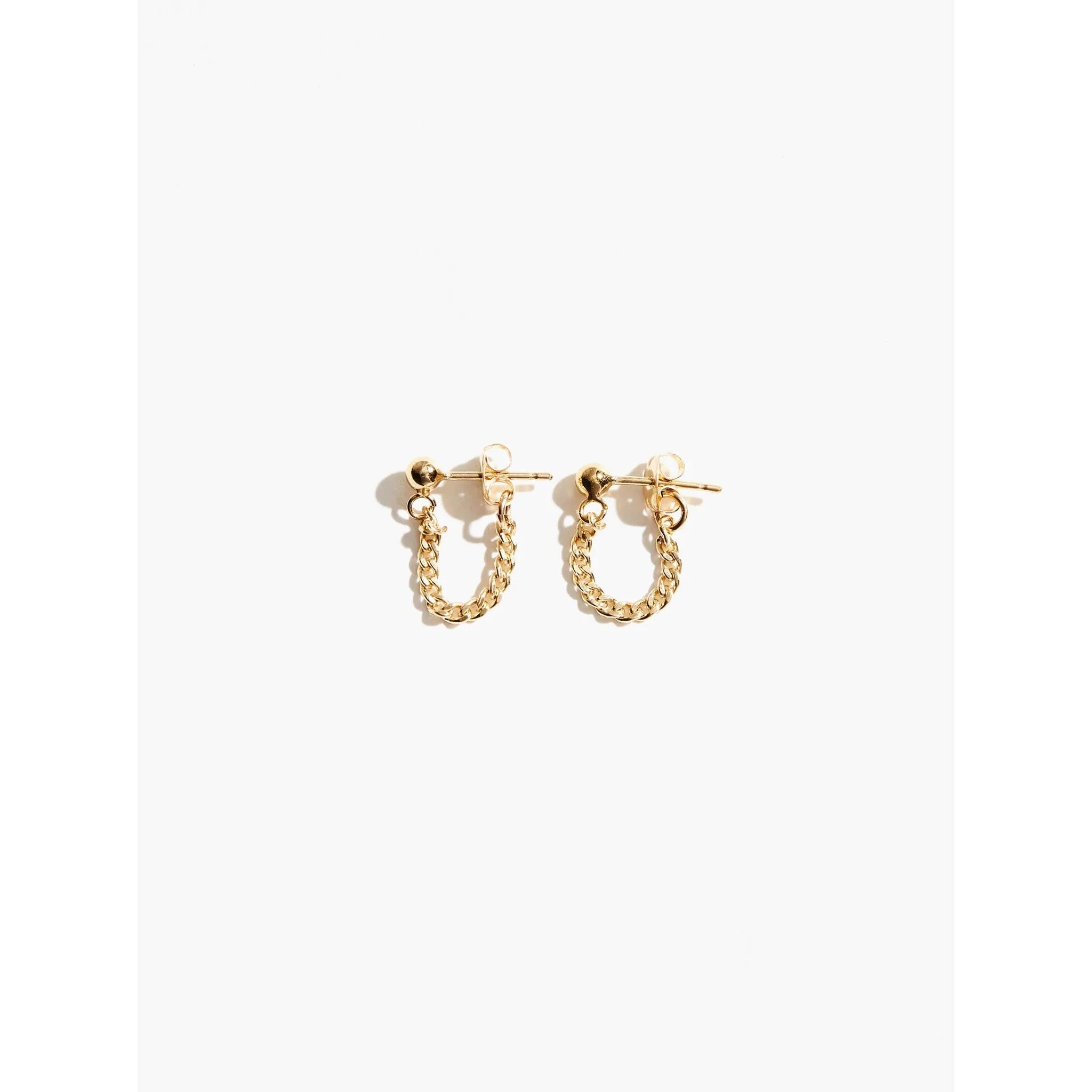 Curb Chain Earrings: Gold Filled