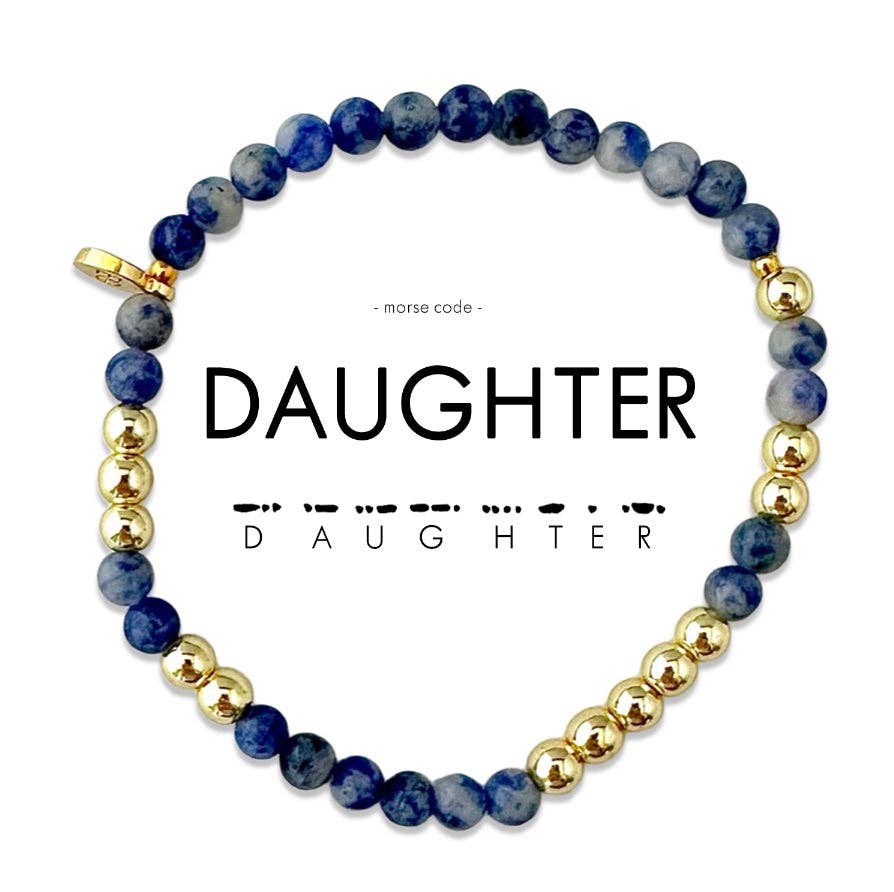 DAUGHTER Morse Code Stacking Bracelet Set