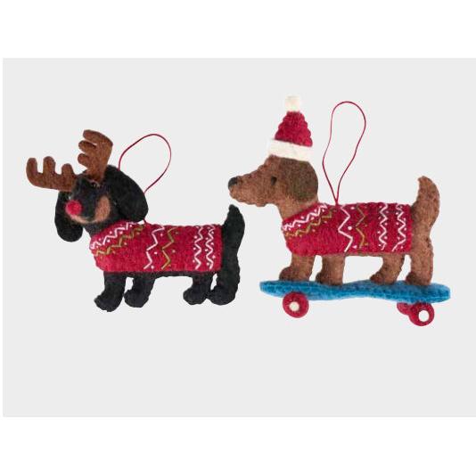 Dachshund Ornament - Assorted Styles-Sold Individually